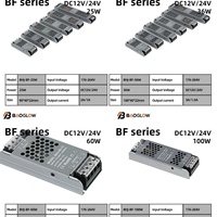 Prix usine 176-264V 12/24V 2A/1A Transformateur d'alimentation pour éclairage LED à ruban avec contrôle par interrupteur 24V pour lumières LED 25W avec variateur