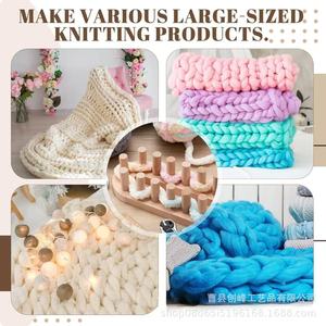 Wooden Yarn Knitting <b>Loom</b> Portable Pocket Sized For DIY Scarves Towels Home Sewing <b>Weaving</b> Tool - Product Image 2