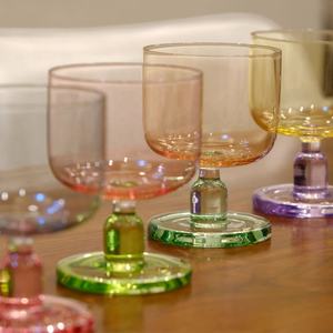 Verre à vin élégant de <span class=keywords><strong>la</strong></span> série créative Charcuterie Designer, avec décoration colorée et teinte - Product Image 3