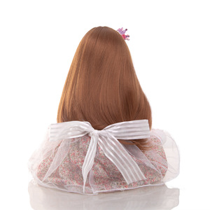 Mazon-Muñeca <span class=keywords><strong>reborn</strong></span> <span class=keywords><strong>de</strong></span> <span class=keywords><strong>silicona</strong></span> con pelo largo para niñas, muñeco <span class=keywords><strong>de</strong></span> 60cm, gran oferta - Product Image 3