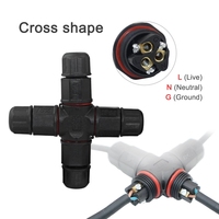 Câble étanche IP68 T Tap connecteur électrique 4 broches extérieur scellé boîte de jonction ignifuge lumière LED câblage d'alimentation 5-10mm