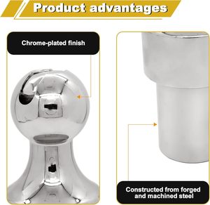 OE #60629 2-5/16 pulgadas <span class=keywords><strong>Bola</strong></span> de enganche de cuello de cisne <span class=keywords><strong>bola</strong></span> de enganche de <span class=keywords><strong>remolque</strong></span> para <span class=keywords><strong>Ford</strong></span> F250 F350 F450 Chevrolet Silverado Dodge RAM 2500 - Product Image 5