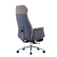 Chaise de bureau de direction à dossier haut avec repose-pieds, chaise ergonomique pour patron, soutien lombaire réglable, chaise de bureau inclinable en cuir, chaise de PDG