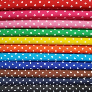 Chất Lượng Cao 100% Polyester Đồng Bằng Nhỏ Polka Dot Thiết Kế In Vải Cho Túi Mũ Đồ Chơi - Product Image 1