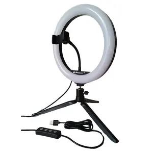 Ring light youtube para fotografia de vídeo, para vlogs, streaming ao vivo, usb, 10 '', 26cm, anel de luz led, com tripé, kit de luz para vlogs