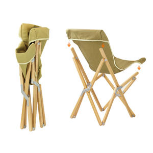 Customized Beach <strong>Chair</strong> Beech Canvas Easy Foldable Outdoor Camping <strong>Folding</strong> <strong>Wood</strong> <strong>Chair</strong> - Product Image 2