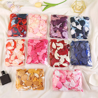 300 pièces mariage romantique en vrac mélange couleurs pétales de Rose poudre artificielle pour fleur fille panier confettis douche nuptiale