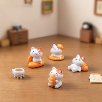 Figurines de chat en PVC écologiques personnalisées - Jouets de micro-paysage DIY, accessoires mignons pour sacs surprises, décorations de bureau
