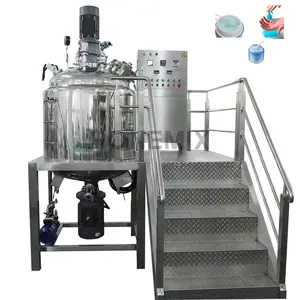 Hone 500L 1000L 2000L Hair Cream Shampoo Manufacturing Vacuum Emulsifier Mixer Homogenizer Hair Gel Making Machine