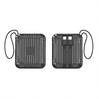 PORPIU Mini 20W Charge rapide 20000mAh Batterie externe ultra-mince haute capacité avec écran LED Interfaces d'entrée USB Type-C/Micro USB
