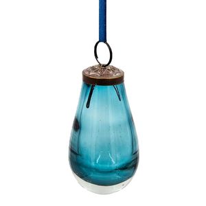 DB ornament แก้วตกแต่งแขวนสำหรับต้นคริสต์มาส30cm ของตกแต่งปาร์ตี้วันหยุด2' x '2' x '3.7 'สไตล์หยดน้ำตาแวววาว" - Product Image 4