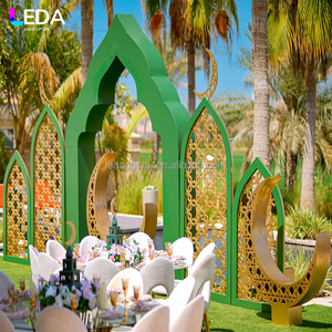 LEDA Wedding Outdoor Acrylic Green Indian-style background <b>stand</b> Arch for wedding party Decor - Product Image 2