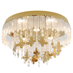 35W 40cm Diameter LED Crystal Chandelier <b>Ceiling</b> <b>Light</b> Hotel Apartment Bedroom Changeable 3 Colors <b>Ceiling</b> <b>Light</b> - Product Image 1