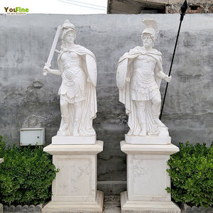 Statue de guerrier romain <span class=keywords><strong>en</strong></span> marbre grandeur nature pour jardin - Product Image 1