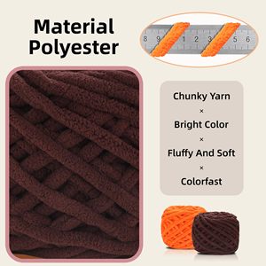 Fil chenille épais pour le crochet et le tricot, fil doux et moelleux pour les couvertures de bébé, pour les débutants en travaux d'aiguille - Product Image 3