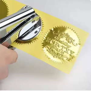 بيع بالجملة ملصقات معدنية منقوشة فارغة هدية زخرفة حروف منقوشة ذاتية اللصق ملصق لامع ختم ديي تسمية منقوشة - Product Image 6