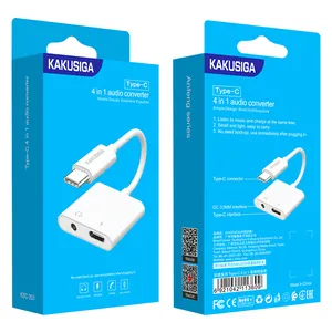 Kakusiga & Jokade Stereo Surround Sound 2 In 1 Audio Converter Adapter Connector Met Dc 3.5Mm Interface