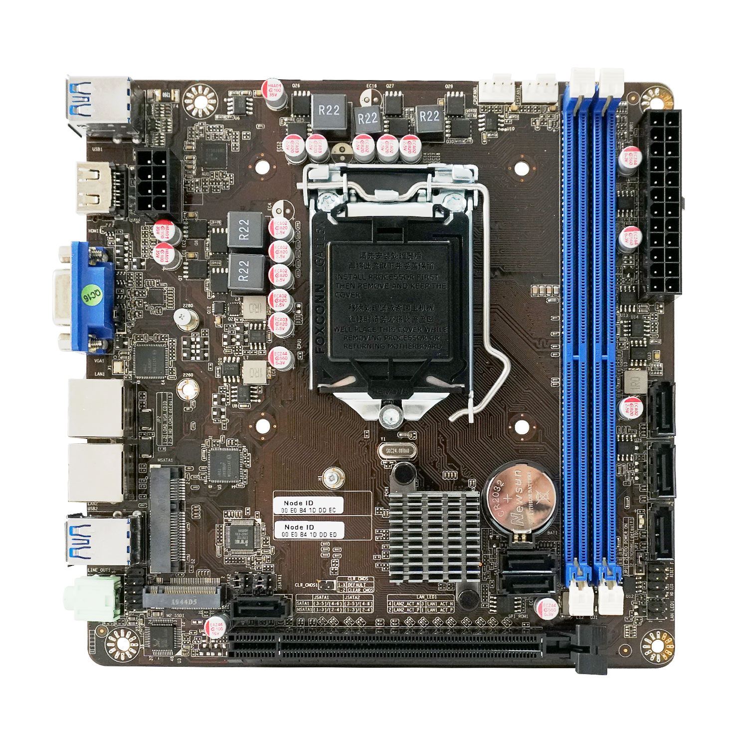 BKHD Factory Mini ITX NAS Motherboard 6*SATA 2*Lan 1*PCIE_16X