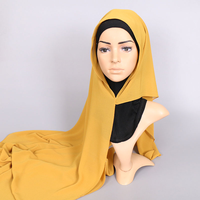 Nouvelles couleurs disponibles en stock châle instantané en mousseline de soie femme musulmane double boucle en mousseline de soie hijab écharpe malaisie instantanée hijab