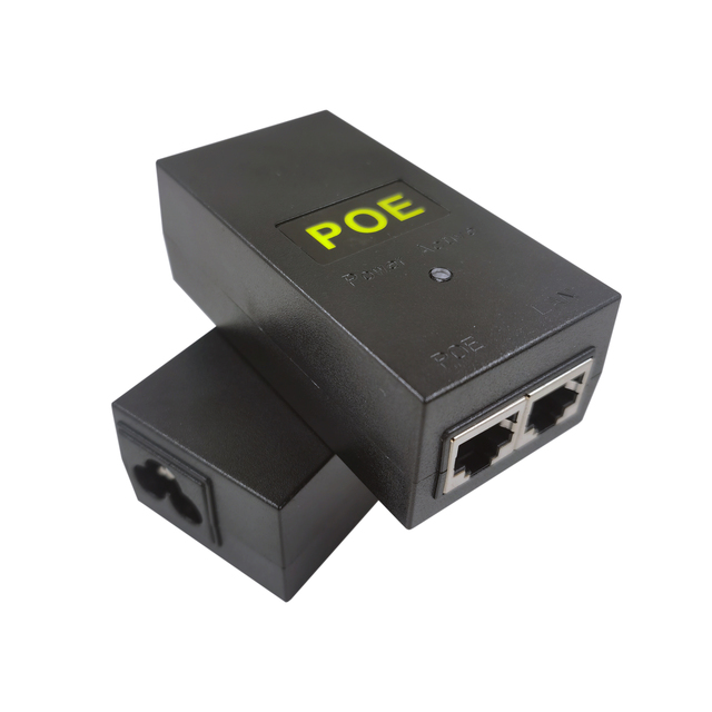Desktop IEEE 802.3at 802.3Af 24V POE Injector 24W Passive Rj45 POE Power Adapter Display IP Gigabit Power Ethernet 24V 1A