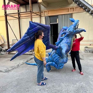 Réaliste avec aile bleu gonflable t-rex <span class=keywords><strong>dragon</strong></span> gonflable dinosaure - Product Image 3
