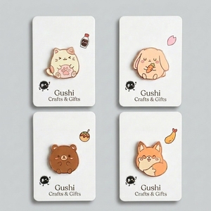 Épinglette en métal personnalisée avec logo, pour événements, plaquée <span class=keywords><strong>or</strong></span>, épinglette en émail souple ou dur, motifs école, nourriture, anime, dessin animé, animaux, enfants, mignons - Product Image 2