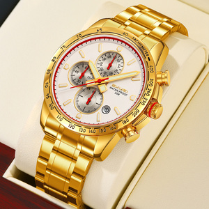 Men's round chronograph <b>watch</b> Luxury stainless steel wristwatch 30M waterproof quartz <b>watch</b> - Product Image 1