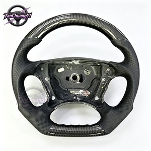 Volante de Fibra de Carbono Personalizado para <span class=keywords><strong>Mercedes</strong></span> Benz <span class=keywords><strong>CLK</strong></span> 55 AMG C209 2003-2005 CLS55 AMG C219 2006 - Product Image 1
