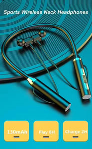 Auriculares Inalámbricos Deportivos con Banda para el Cuello, Micrófono, Cancelación de Ruido, Resistentes al Agua IPX-4, Pantalla Táctil, Bajos Magnéticos, Manos Libres - Product Image 2