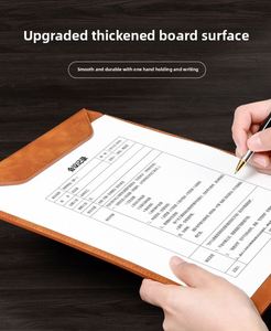 A4 Promotion Custom Logo Elegant Office Essential Leather <b>Writing</b> <b>Pad</b> with Clip for Managers & Executives - Product Image 4