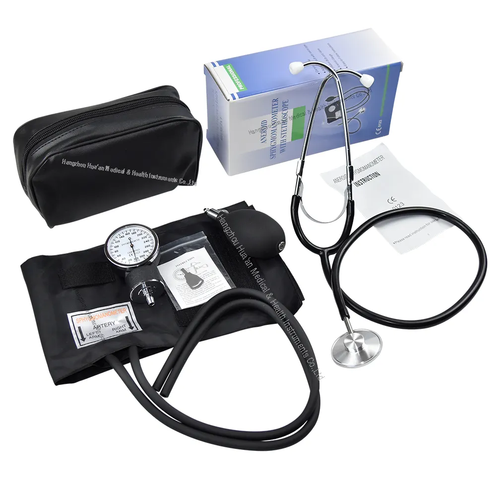 HUAAN MED Manual Estetocsopio Tensiometros Tensiometre BP Blood Pressure Monitor Machine Aneroid Sphygmomanometer With Stethosco