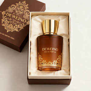 Flacon de parfum de luxe en vente chaude, 100 ml, flacon en verre ambré rond, flacon de parfum personnalisé avec emballage en boîte - Product Image 2