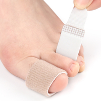 Correcteur d'hallux valgus pour hommes et femmes, utilisation jour/nuit, en nylon confortable, avec bande de tissu pour orteils superposés