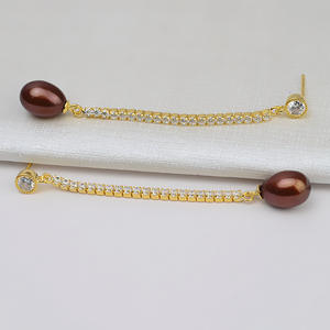 Chaîne d'oreille en argent S925 pour femmes, ensemble personnalisé, plateau vide en perles, accessoires de mode semi-finis, boucles d'oreilles en cristal - Product Image 3