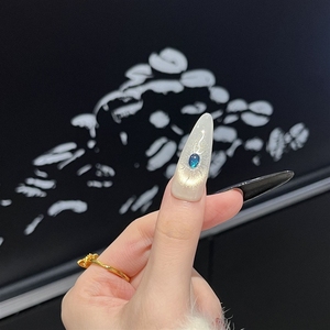 <span class=keywords><strong>Uñas</strong></span> Postizas Acrílicas Hechas a Mano de Alta Calidad con Diseño de Ojo de Leopardo y Detalles <span class=keywords><strong>en</strong></span> Dorado, Venta al Por Mayor - Product Image 2