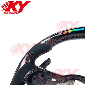 อุปกรณ์ตกแต่งรถยนต์ พวงมาลัยคาร์บอนไฟเบอร์ LED RPM สำหรับ VW MK7 Golf 7 GTI GTD Volkswagen MK8 MK5 MK6 Polo Jetta Passat - Product Image 2
