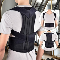 Correcteur de posture unisexe pour adultes en fibre de polyester réglable, antidérapant, pour l'alignement lombaire et dorsal, et la correction de la cyphose, pour le fitness du dos