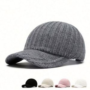 Autumn Winter Women Lady Warm Jacquard Baseball Cap Casual Fashion Solid Knitted <b>Hat</b> - Product Image 1