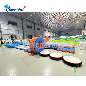Ninja Warrior Obstáculos Pasos oscilantes inflables Air Track Crawl Bridge Mats para parques de aventura y uso público - Product Image 4