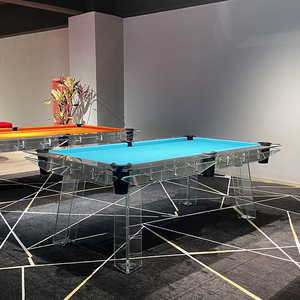 Nouveauté 2026 : Table de billard de luxe moderne de 8 pieds en verre trempé pour intérieur – Ventes flash usine - Product Image 3