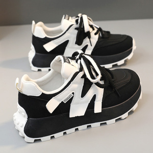 2026 New Women's Lace-up Breathable Anti-Slip Sporty Fashion Trend PU Upper Shoes for Spring Summer Autumn - Product Image 1
