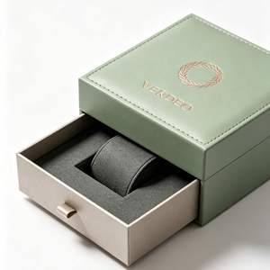 FX Custom Branded Timepiece Packaging <b>Box</b> <b>MDF</b> Case with Velvet Insert Single Compartment Gift Presentation - Product Image 4