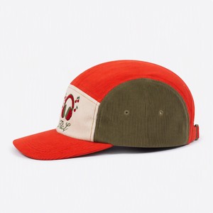 Custom Logo Chenille Patch 7 Panel Corduroy Nylon <b>Waterproof</b> <b>Cap</b> Flat Brim Vintage Wholesale OEM Supplier Factory - Product Image 4