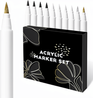 Marqueurs d'art permanents personnalisés pour graffiti, pointe pinceau, peinture acrylique, stylos marqueurs en plastique pour loisirs créatifs et emballages