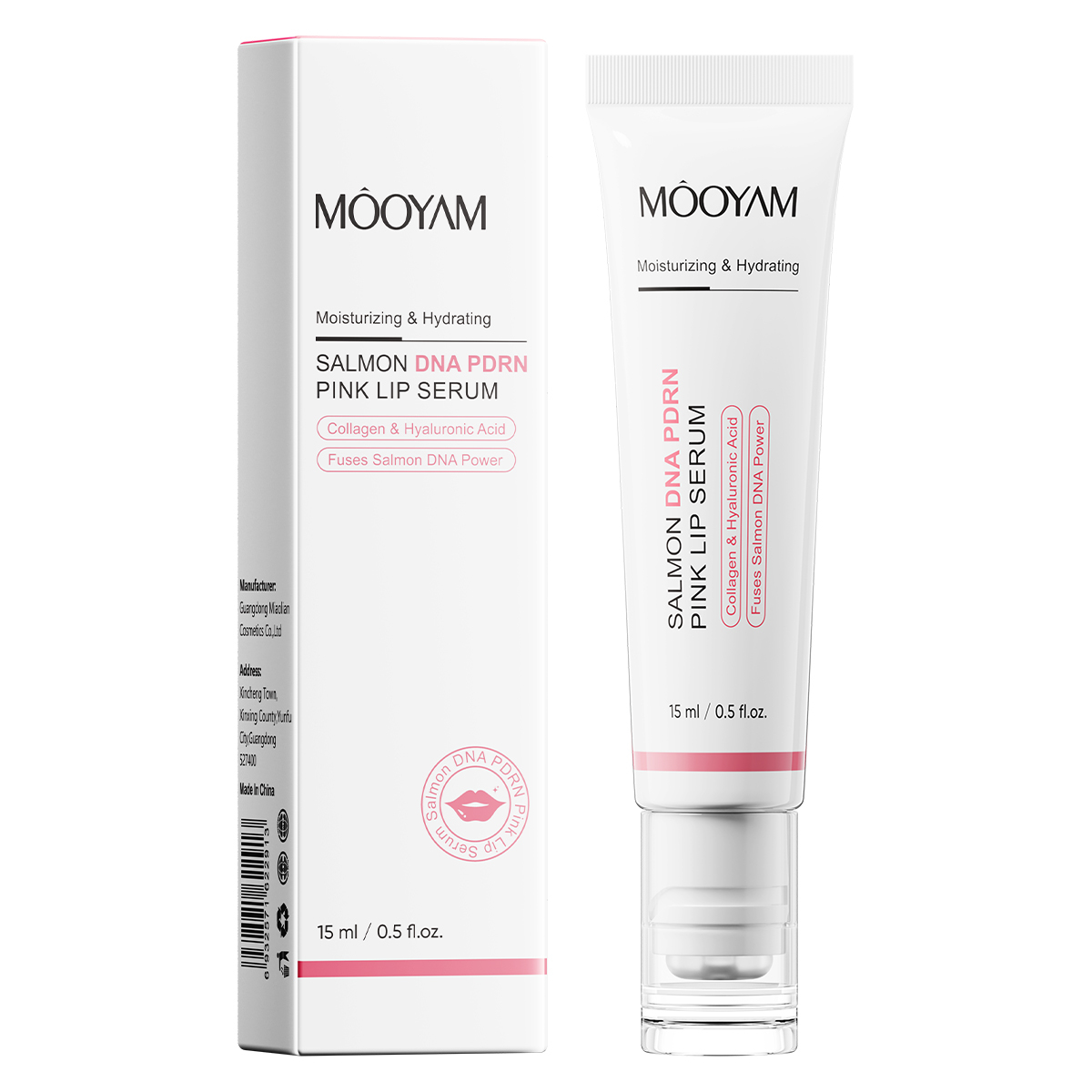 Sérum à lèvres rose PDRN à l'ADN de saumon