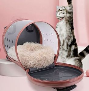 Échantillon gratuit : Sac de transport transparent multifonctionnel pour chat et chien, type capsule spatiale, avec roulettes - Product Image 2