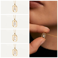 Collar con Colgante de Letra del Alfabeto, Joyería de Moda para Mujer, Regalo Personalizado, Delicado y Elegante