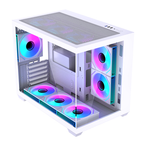 Boîtier d'ordinateur Lovingcool MATX à vue panoramique, conception à haut débit d'air, prend en charge plusieurs ventilateurs et le GPU <span class=keywords><strong>RTX</strong></span> <span class=keywords><strong>4070</strong></span>, boîtier de jeu compact - Product Image 2