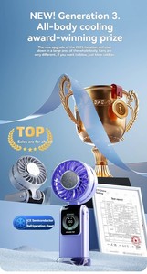 Ventilateur turbo de poche avec refroidisseur de <span class=keywords><strong>glace</strong></span>, ventilateurs personnels rechargeables <span class=keywords><strong>Mini</strong></span> ventilateur à main portable personnel de refroidissement puissant - Product Image 4