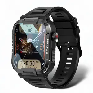 Jam tangan pintar untuk pria, arloji cerdas 2024 Ultra hitam karbon luar ruangan IP68 tahan air Monitor detak jantung oksigen darah